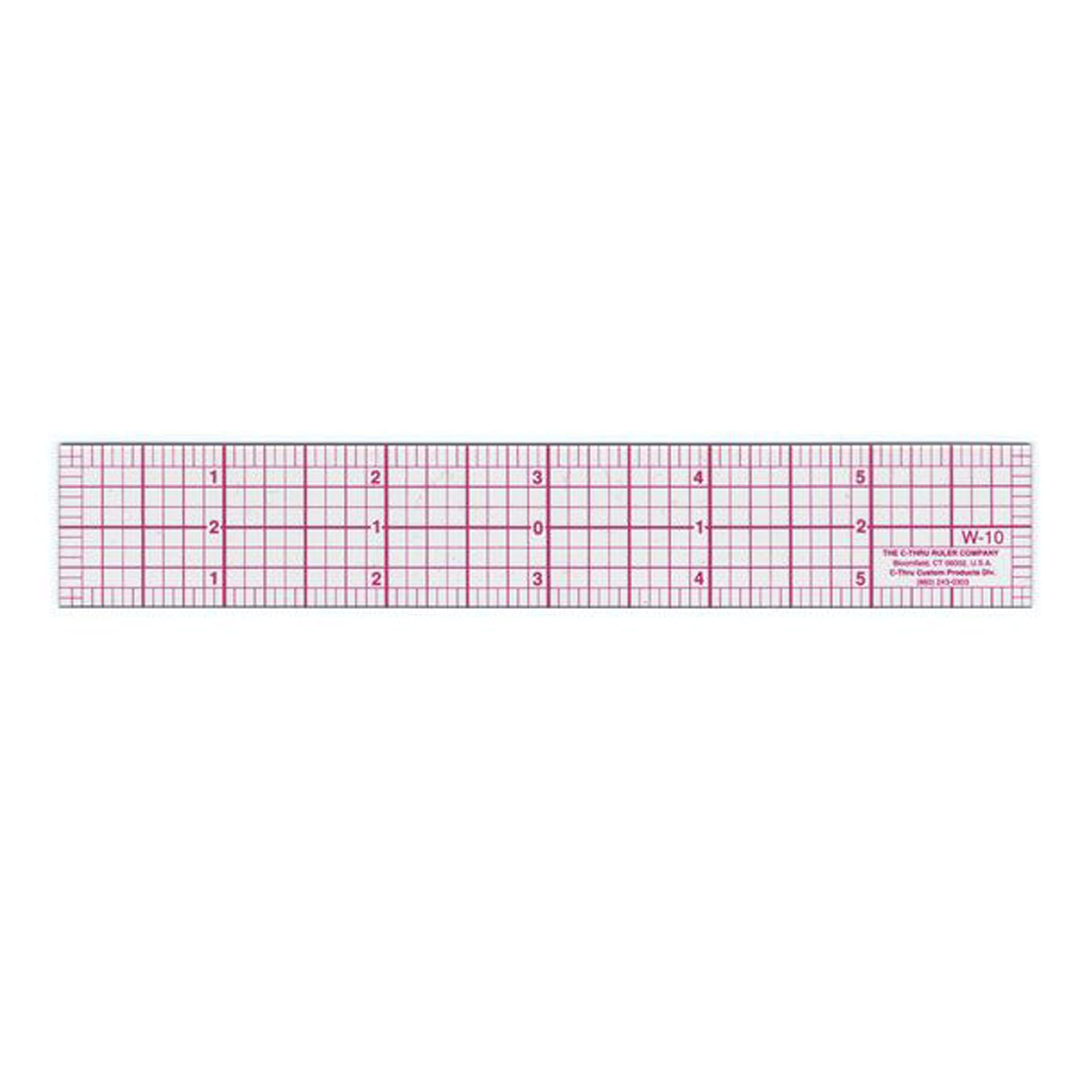 8ths Graph Ruler, 1 x 6", Transparent (W-10)