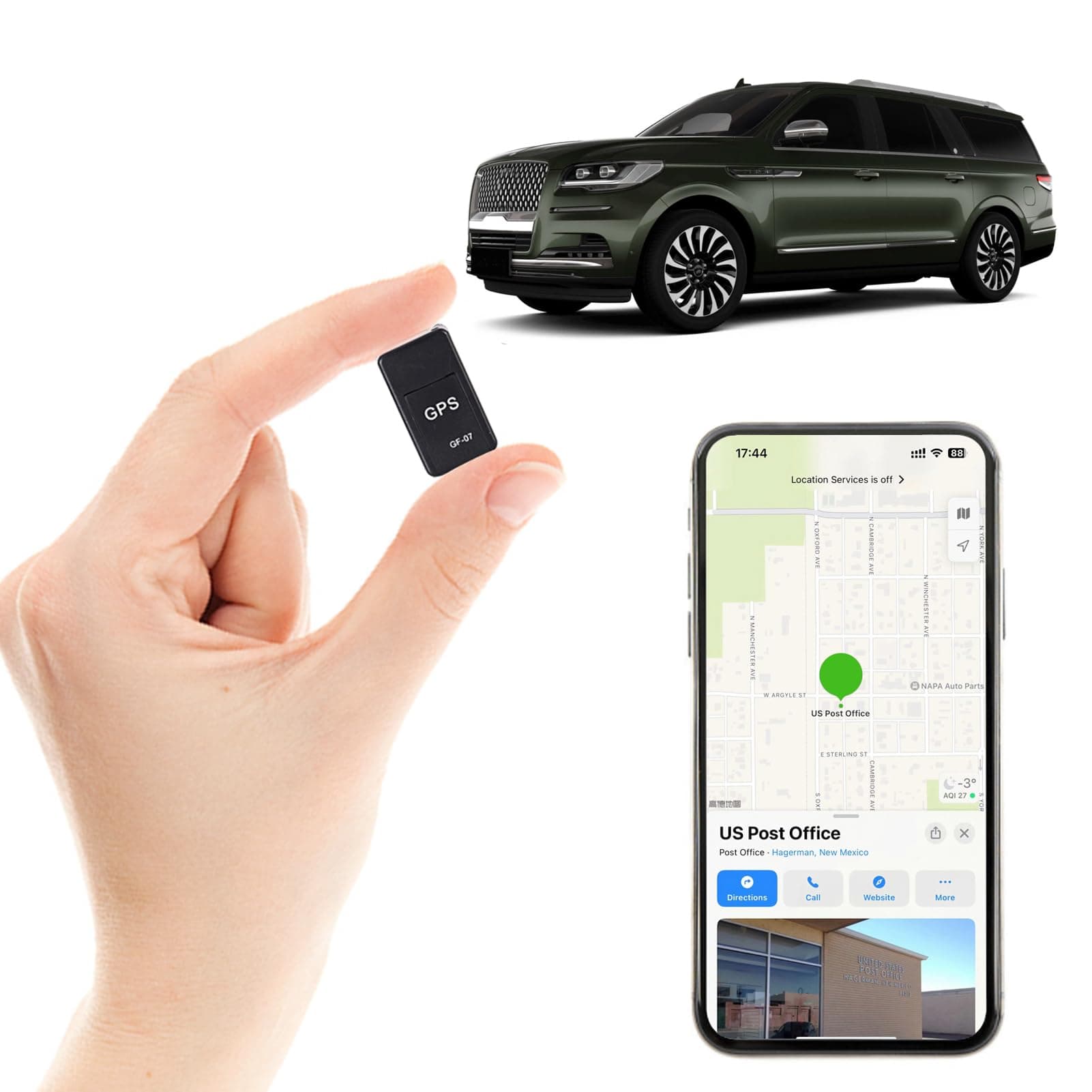 Mini GPS Tracker for Vehicles No Monthly Fee - Real-time Wireless Hidden GPS Trackers Device for Car with Smart Phone app