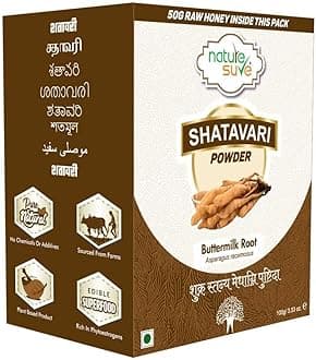Shatavari Powder 100g with Raw Honey 50g, Buttermilk Root Powder - pack of 1
