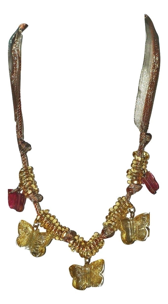 Murano Butterfly Necklace 18"