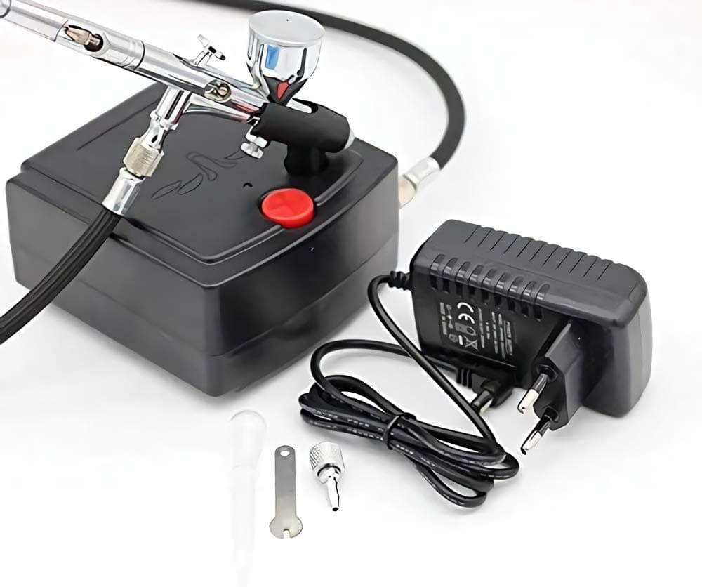 Professional 0.3mm 7cc 100-250V Gravity Feed Dual Action Airbrush Air Compressor Kit for Cake Air Brush Nail Tool Set