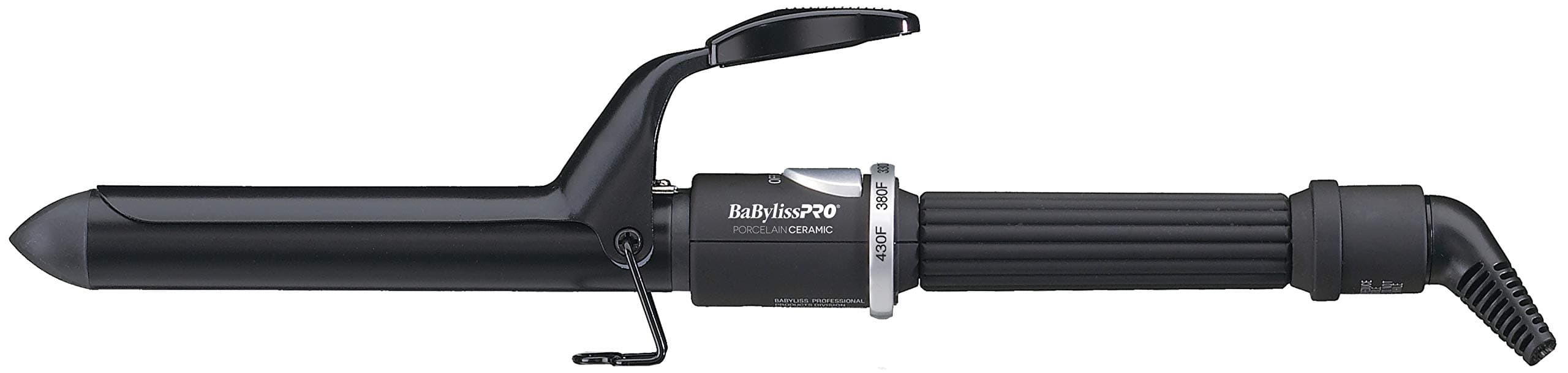 BaByliss Pro Spring Curling Iron, Porcelain Ceramic Professional For Multiple Hair Types, Reaches 430 Degrees for Loose Long Lasting Curls