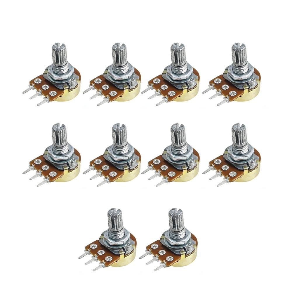 Comimark 10Pcs WH148 Type B1K Ohm Linear Taper Rotary Potentiometer Panel Pot 3 Pin