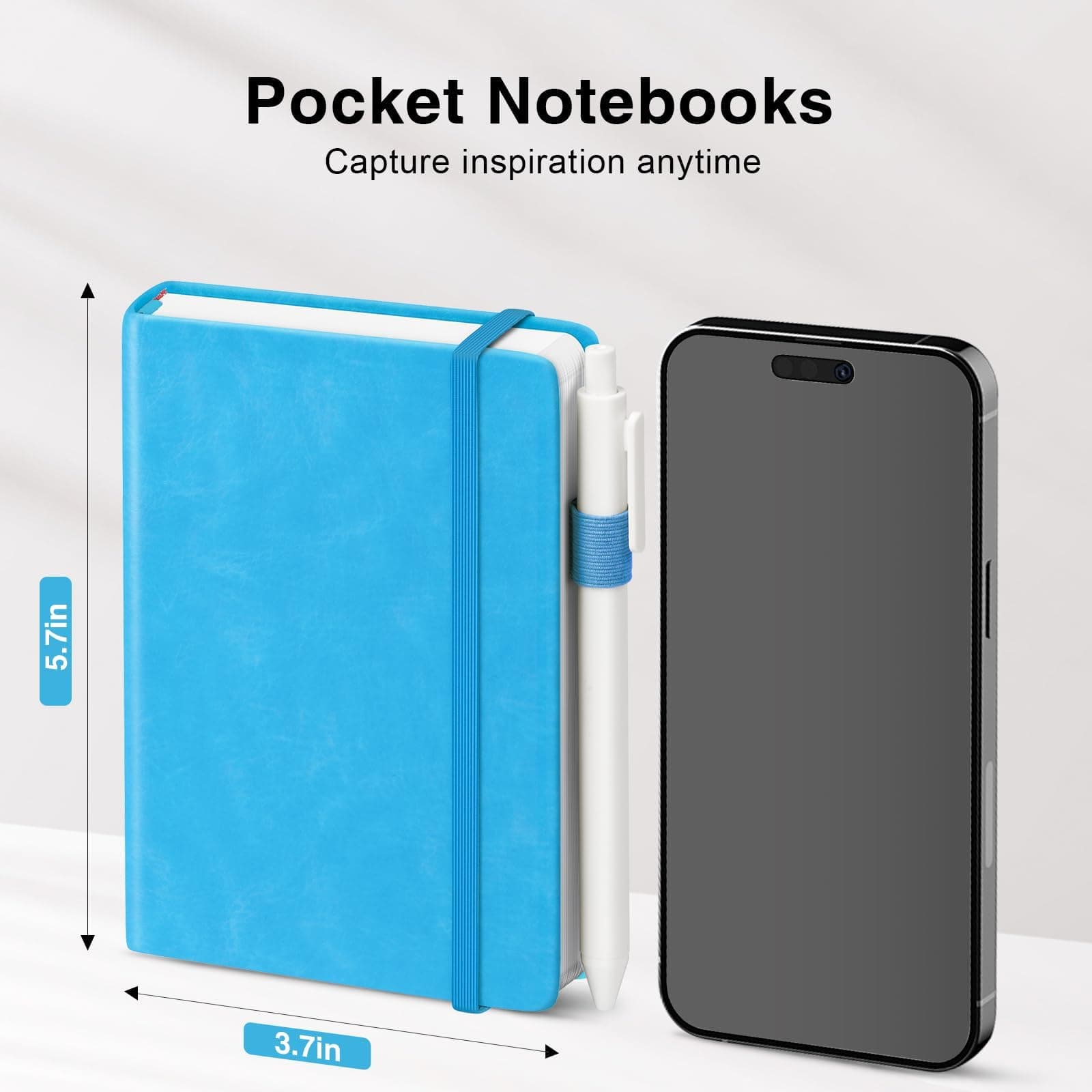 Pocket Small Notebook Journals, 16 Pack (Ocean Blue) Mini Notebook 3.7x5.7 Butterfly Journaling Notebooks for Women Men, Hardcover Lined Note Pads with Pens for Work, Business, Travel Journal, Office Supplies