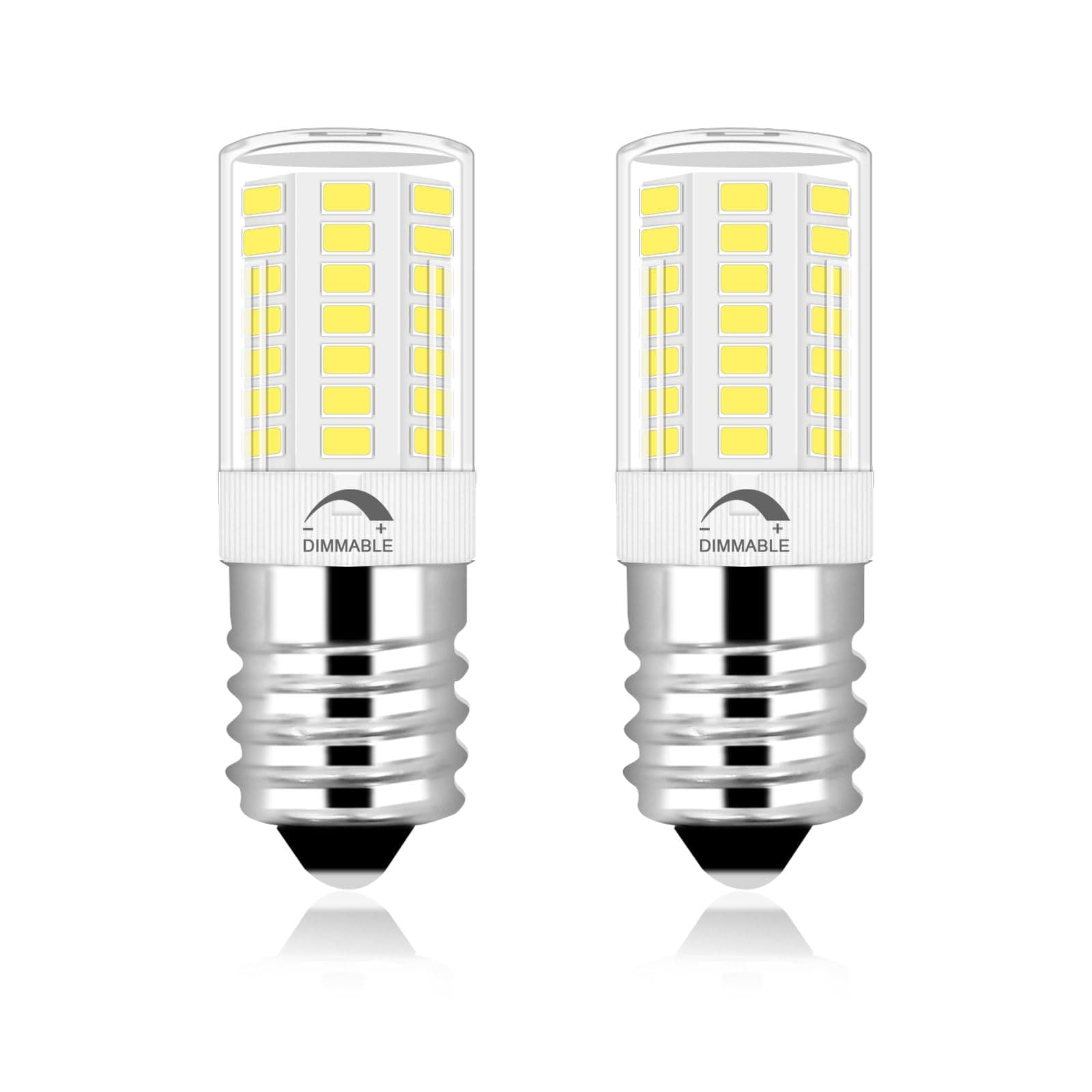 KEI D28x kel 2816x Freezer Bulb Replacement, E17 LED Bulb Dimmable, E17 Light Bulbs Daylight 5000K 4W, E17 Intermediate Base for Refrigerator, Microwave, Range Hood Over Stove, 2 Pack