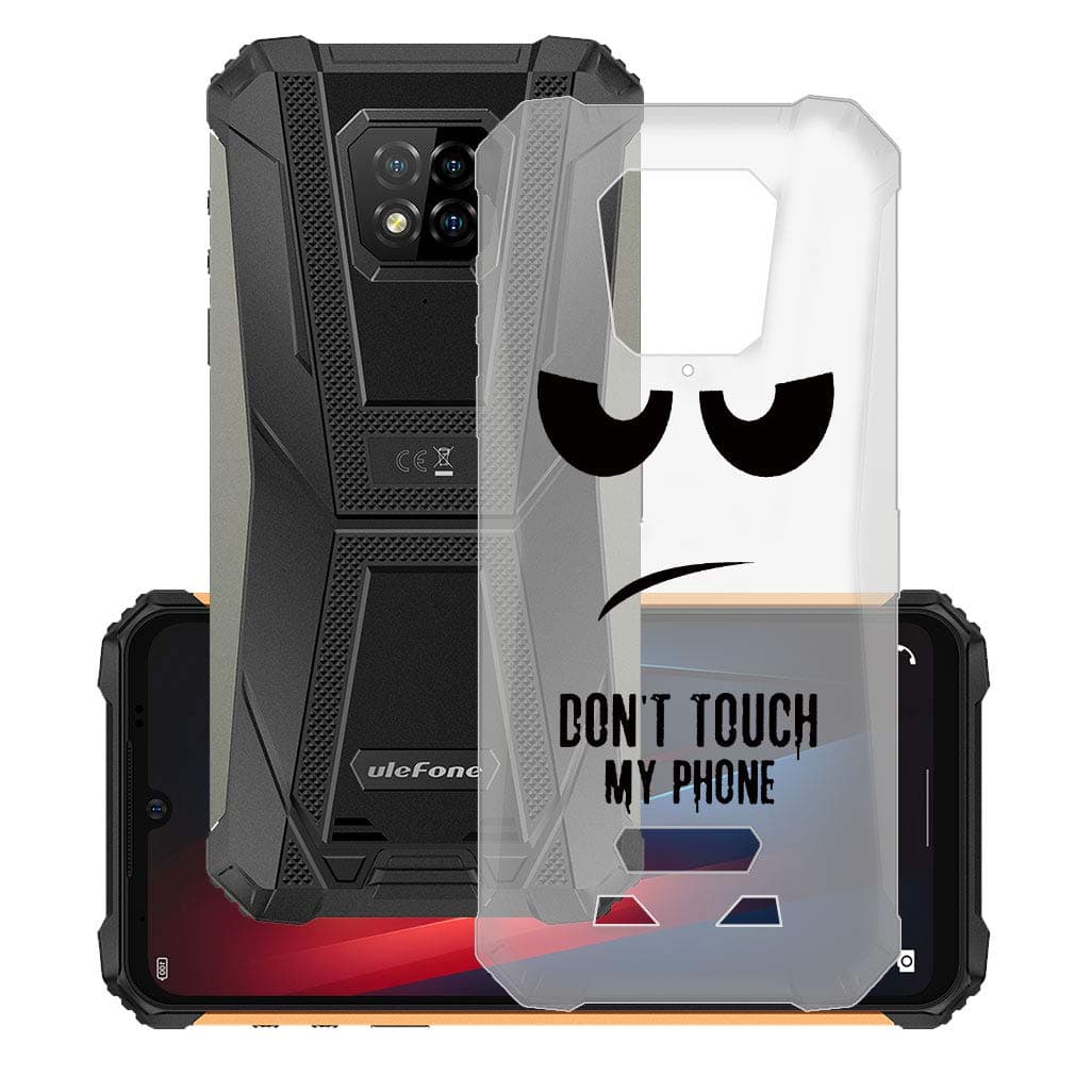 Phone Case for Ulefone Armor 8 Pro (6.10 Inch), KJYF Shockproof Shell Bumper for Ulefone Armor 8 Pro, Anti-Scratch Clear Back Cover [Thin Slim X Anti-Yellowing] - Do not Touch me