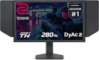 - Zowie XL2546X+ 24.1 Fast TN 280Hz Gaming Monitor for Esports, Motion Clarity DyAc 2, 1080p, XL Setting to Share, S Switch, Shielding Hood, Industrial Grade Bearing Height Adjustment