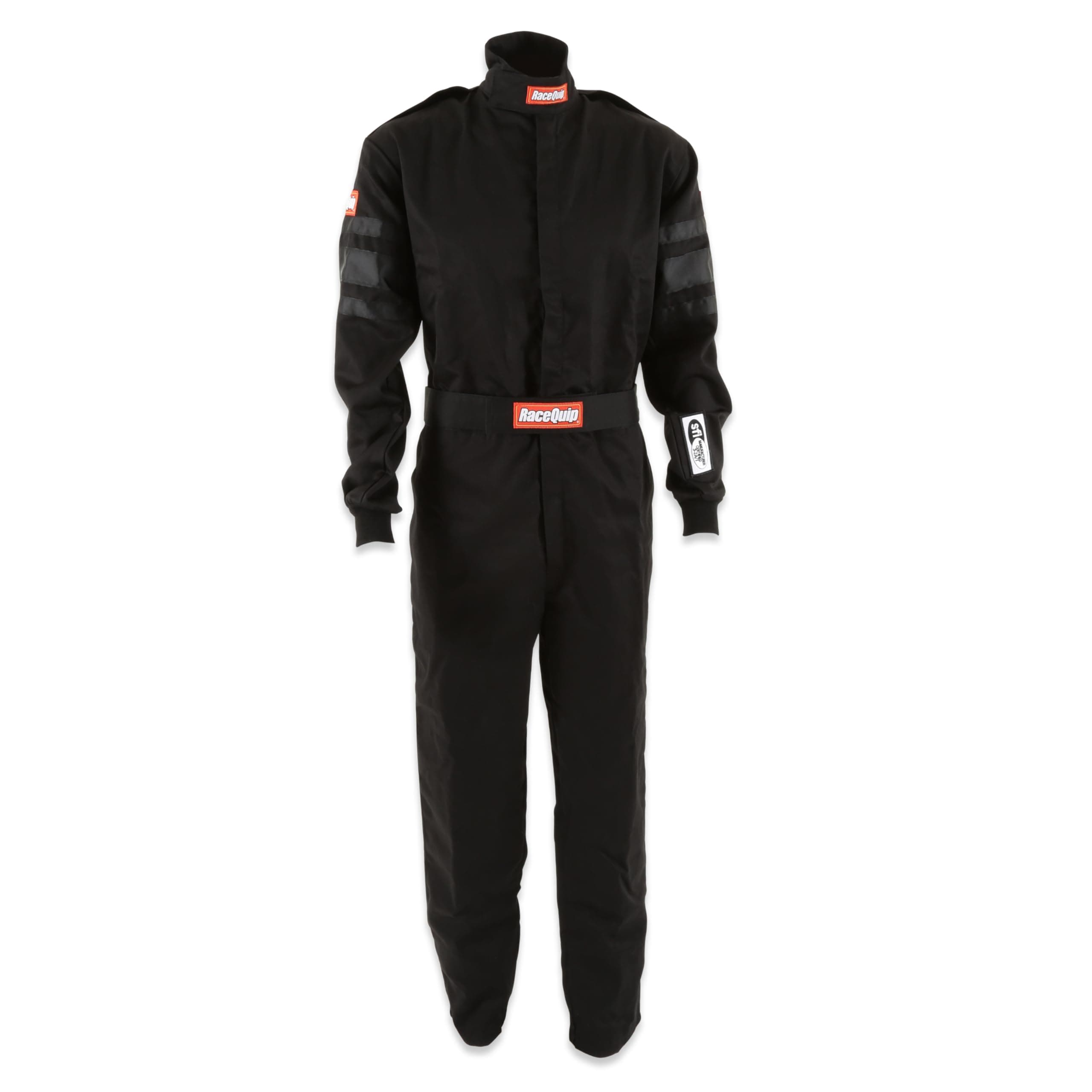RaceQuip Racing Driver Fire Suit One Piece Single Layer SFI 3.2A/ 1 Black X-Large 110006