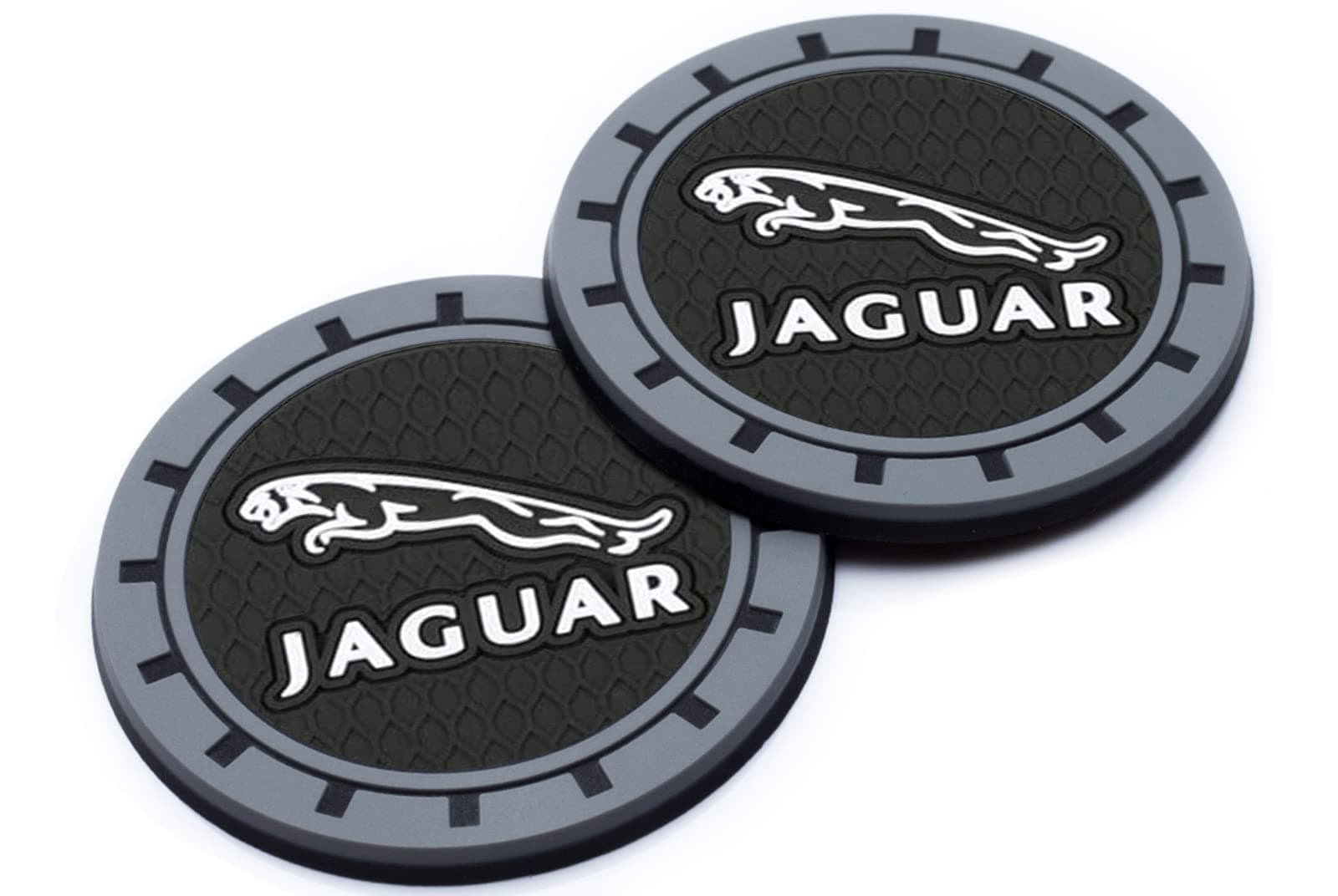 for Jaguar Car Cup Holder Coaster,Cup Holder Insert Coaster for Jaguar XE XEL XF XFL XJ F-PACE F-Type Series,Anti Slip Car Cup Coaster Car Accessories,Black