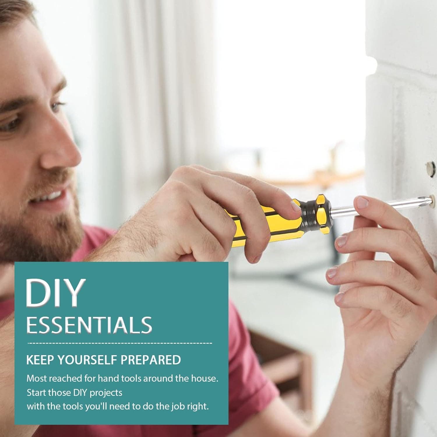 12 in 1 Home Tool Kit Set, Electrical Repair Tool Storage Kit Set for Emergency Uses, Screwdriver, Hammer, Measuring Tape, Wrenches, Cutter and Pliers All Kit Set & Accessories