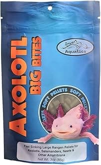 Daily diet in soft granules that sink quickly for Axolotl, newts, salamanders and other animals
