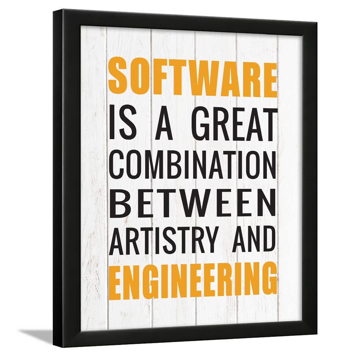 Chaka Chaundh - Coding Quotes Frames - Engineering Quotes Wall Frames - Quotes Wall Frames Coding - Programming Quotes Posters - (13.5 X 10.5 Inches) (Software is a Great - White)