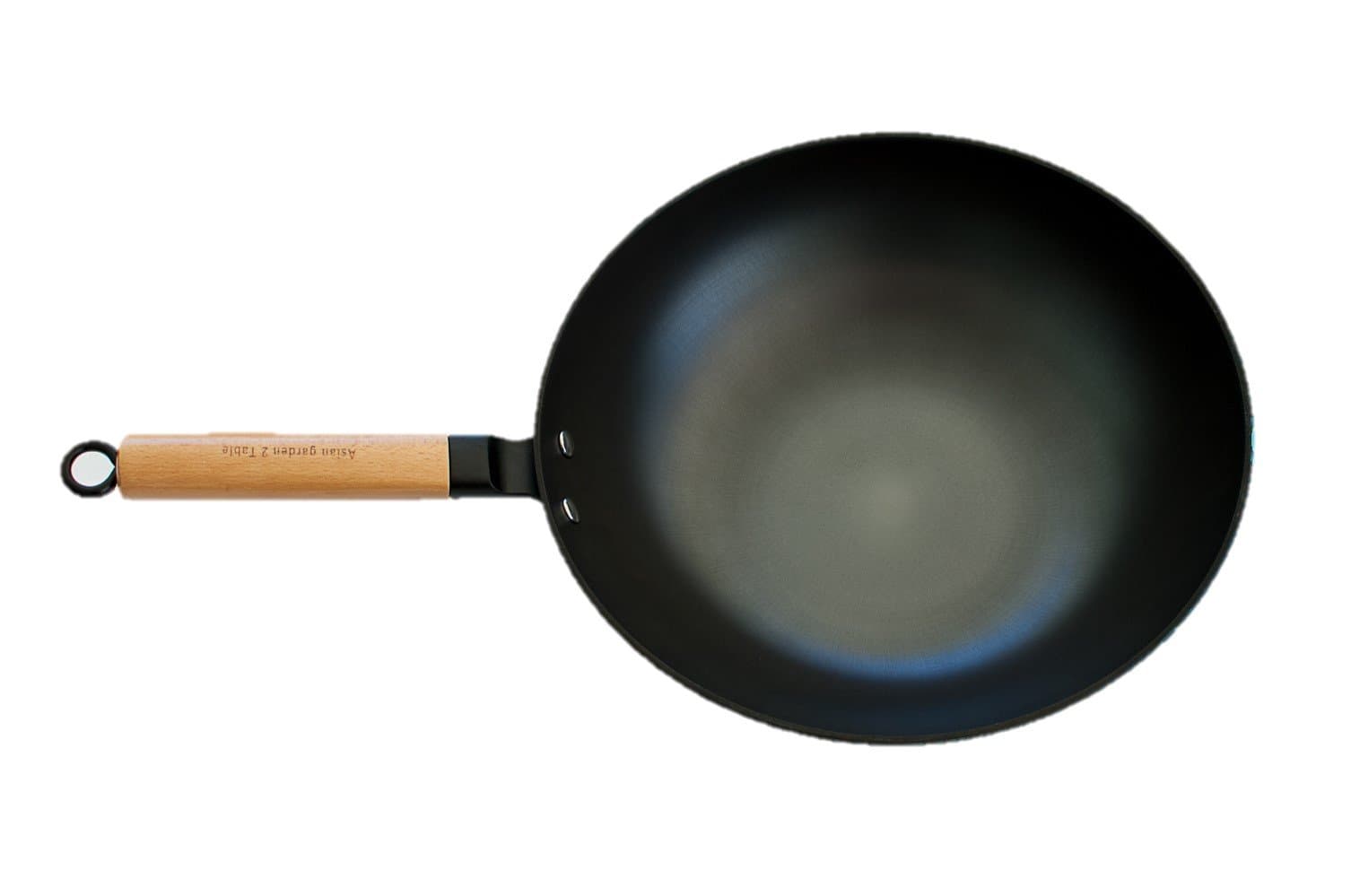 AG2T Light weight 13" cast iron flat bottom wok