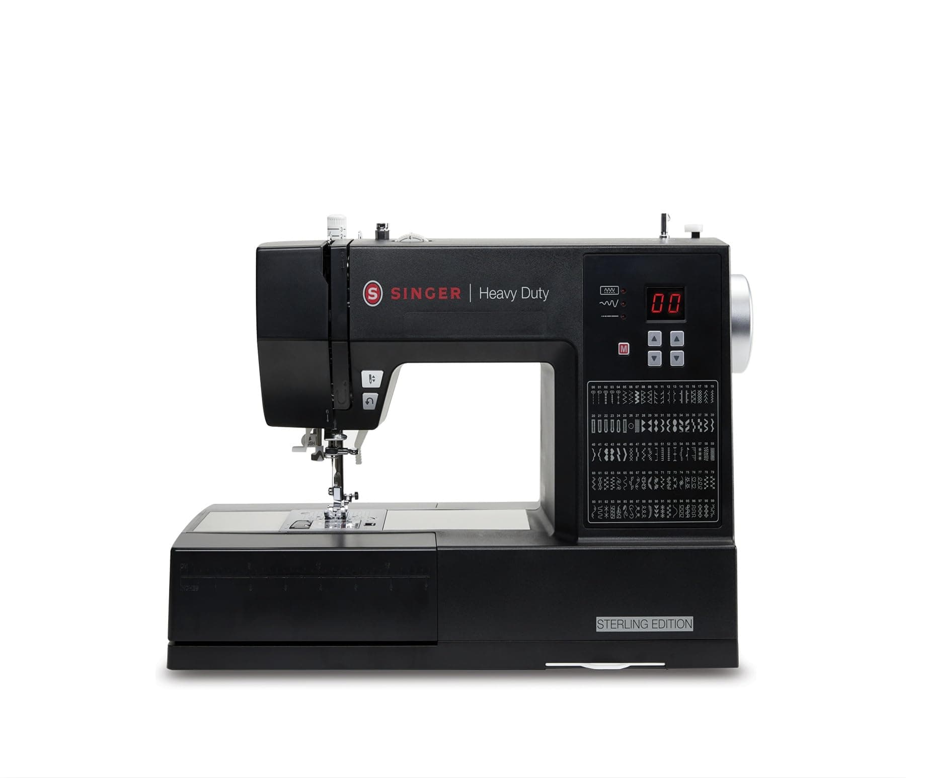 SINGER Heavy Duty 6600C Sterling Sewing Computerized Machine + Accessory | 100 Built-In Stitches Deliver 215 Stitch Applications| 60% More Power, 1100 Stitches/Min| Metal Frame, 6 One-Step Buttonhole