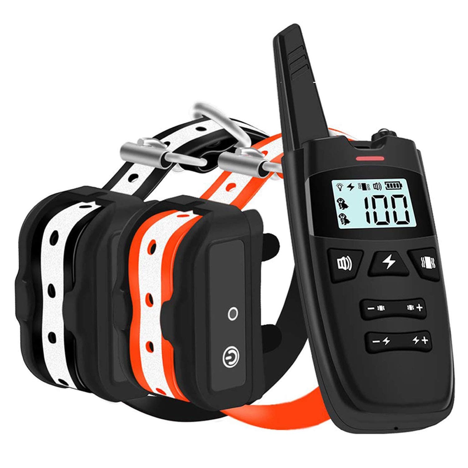 2019 New Dog Training Collar Long Range 1500 Ft IPX7 Waterproof and Rechargeable Remote Reflective Collar with Beep,Vibration,Shock for Small,Medium,Large Dogs