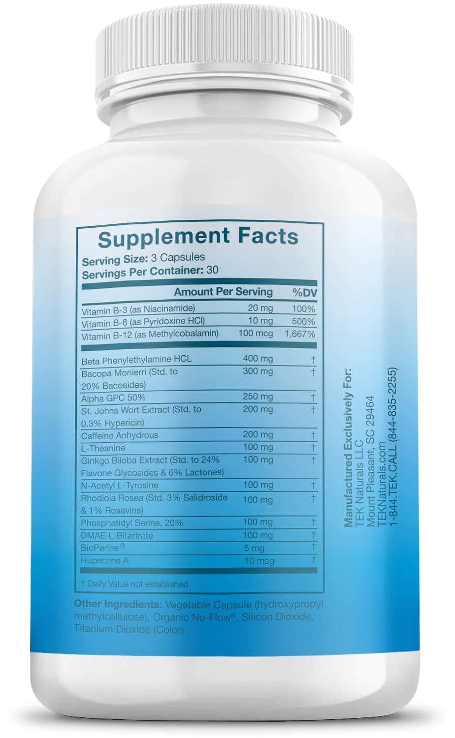 Mind Ignite™ Mental Performance 16 Ingredients - Extra Strength Nootropic Brain Supplement for Focus, Energy, Memory, Clarity, Concentration & More