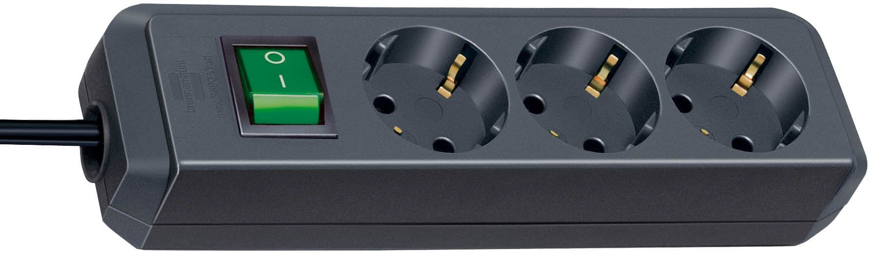 Eco-Line with Switch and 1,5 mmý Cable Power Extension 5, 1152900 (mmý Cable Power Extension 5 m 3 AC Outlet(s) Black Eco-Line with Switch and 1,5 mmý Cable)
