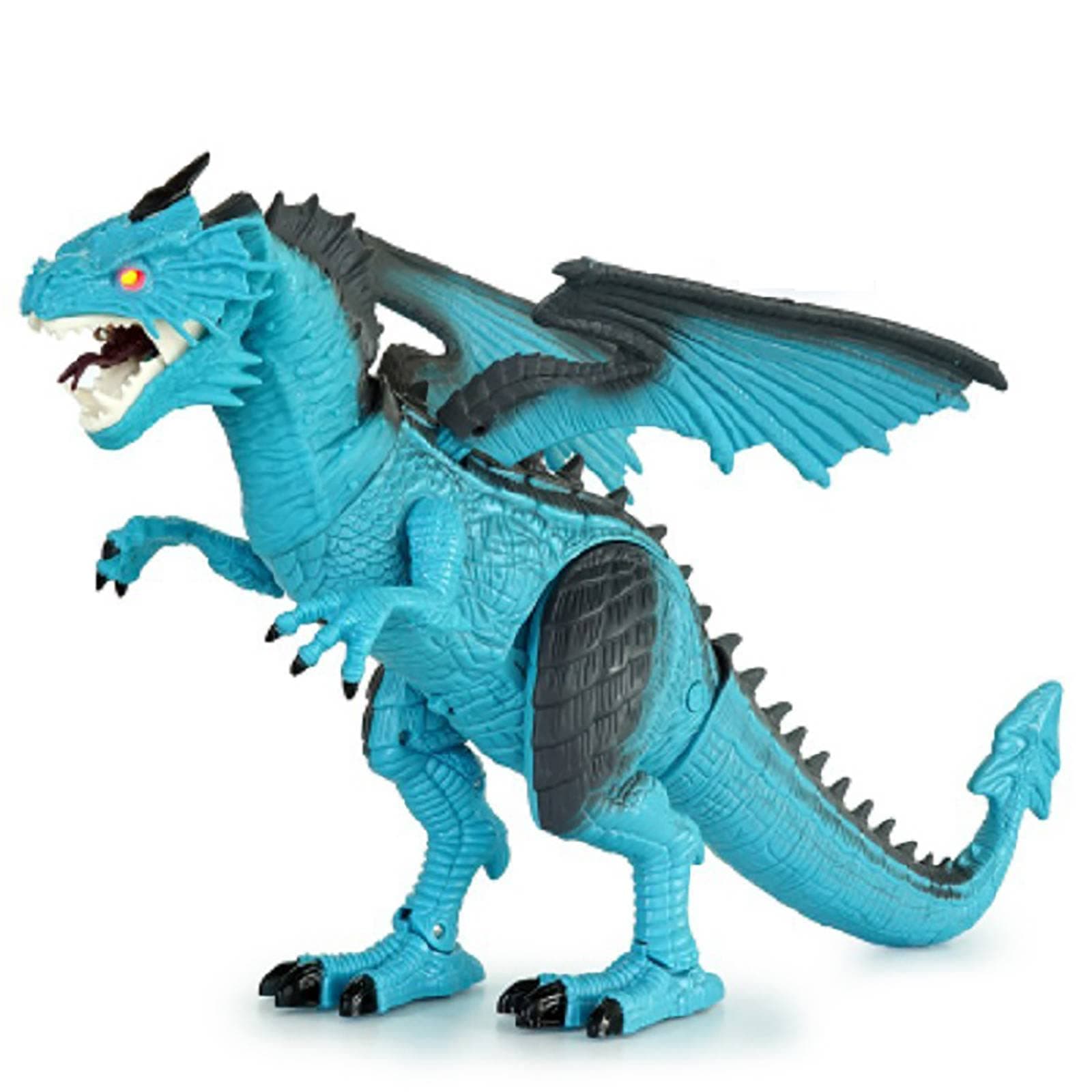 LACALA Remote Control Spray Dinosaur Toy Ice Dragon Dragon Simulation Model Remote Control Dinosaur Toy With Walking Fire Breathing Effect And Head Shaking Functions For Kids