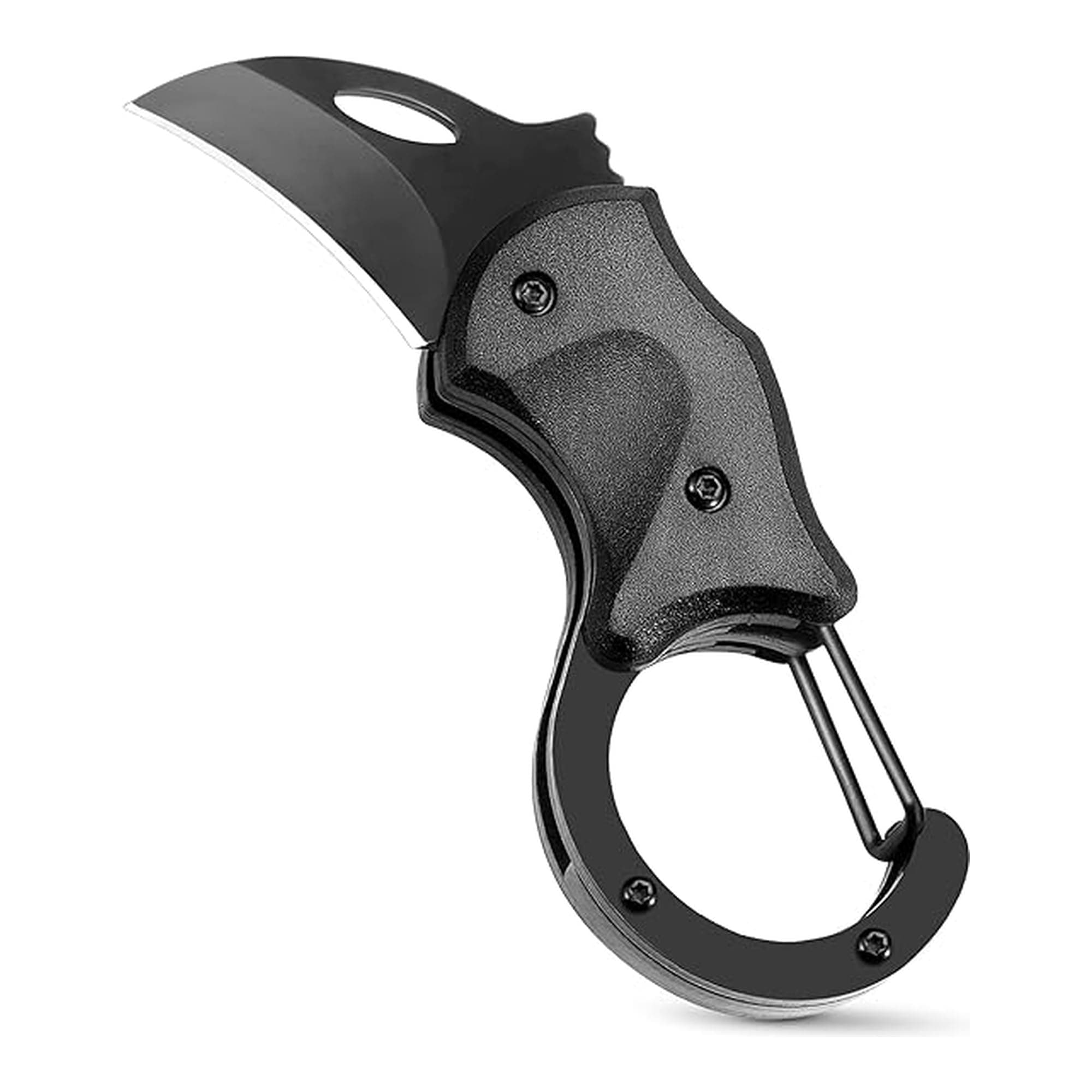 Gadgets Home Tools, Car Keychain And Lanyard Strap, Tool Box, Gift For Men, Multipurpose Tool, 2-in-1 Multi-Function Tool Portable Foldable Keyring, Solid Black