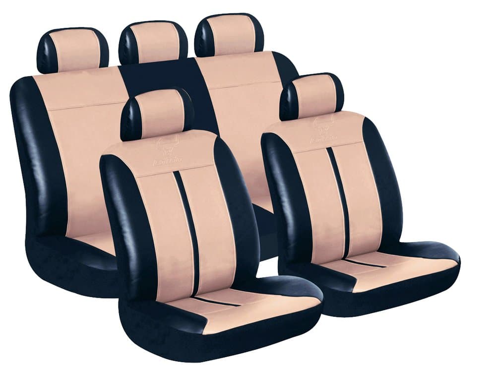 EUFAB 28289 Seat Cover Set, Black/Beige