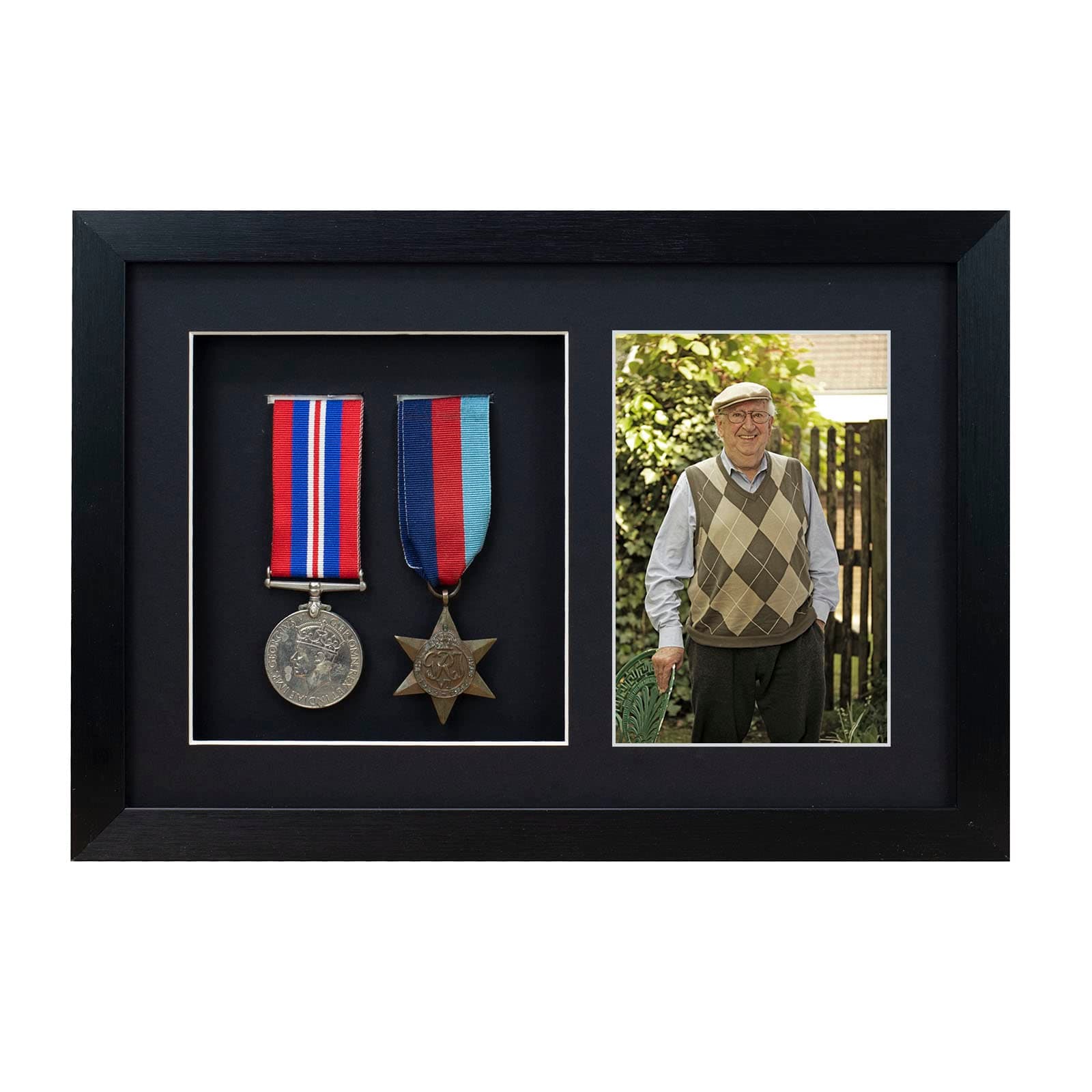 Medal 3D Deep Medal Box Frame With 6×4 inch Photo For War, Military and Sports Medals