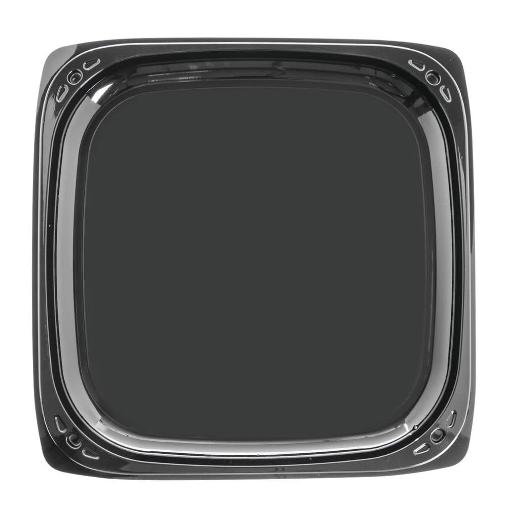 Ultra Stack Plastic Party Platter Base and Lid Combo - 12"Sq x 3 1/4"H