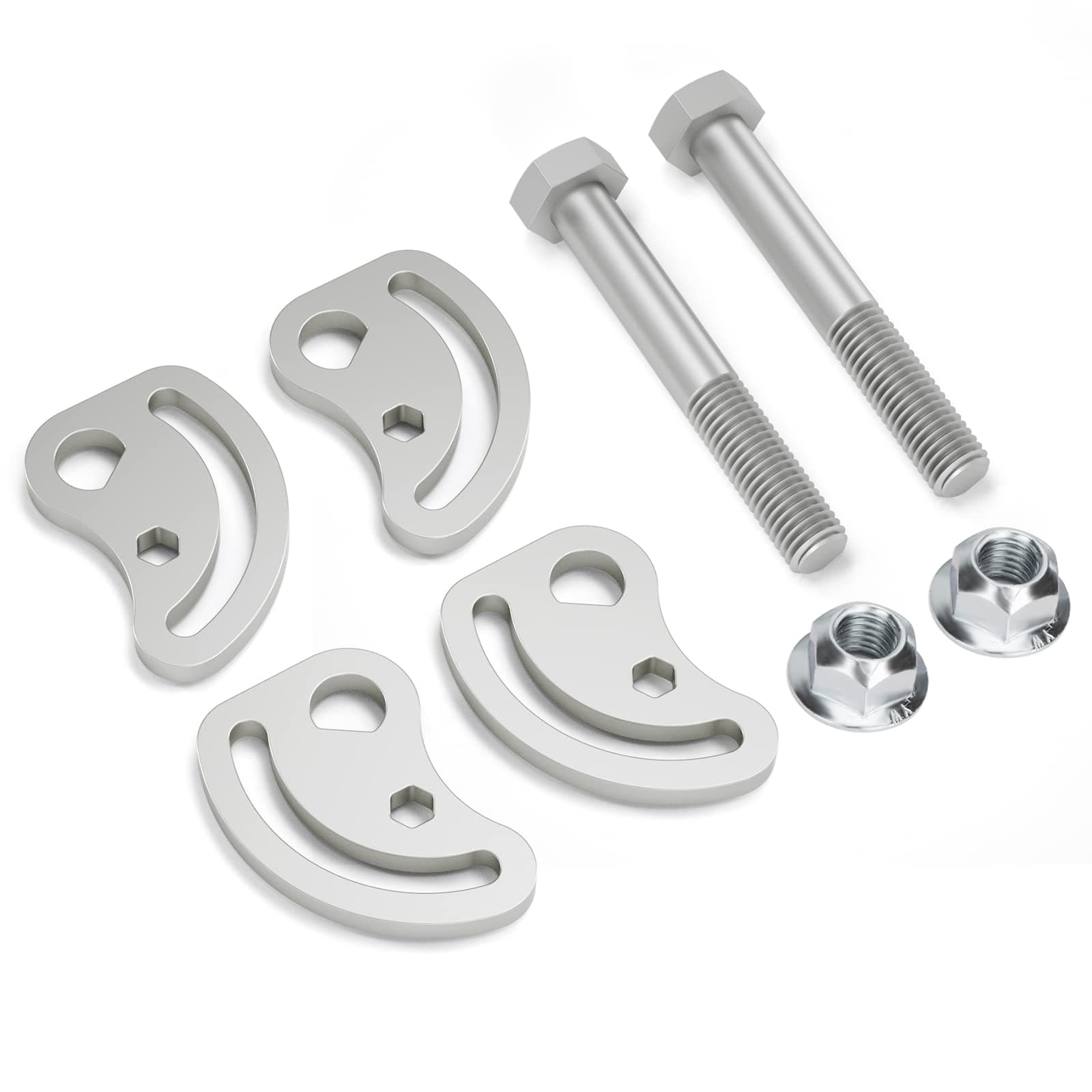 KSP Caster/Camber Bolt Kit Adjusting ±1.5° Compatible with Silverado Sierra 1500 2500,Yukon Express Savana 1500 2500 Hummer H2 H3, Work On Most Chevy GMC Control Arm| Including Bolts,Cams and Nuts