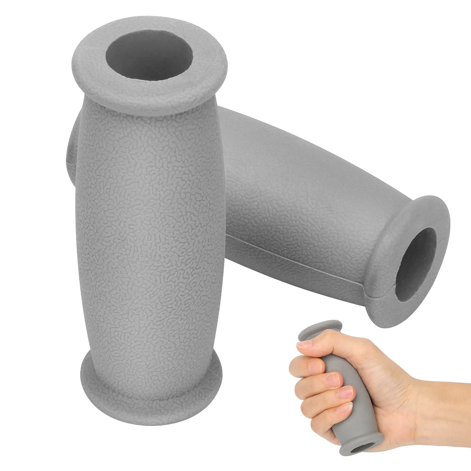 Crutch Hand Grip, AHIER Soft Rubber Crutches Handle Replacement Covers Medical Drive Cane Crutch Handgrips