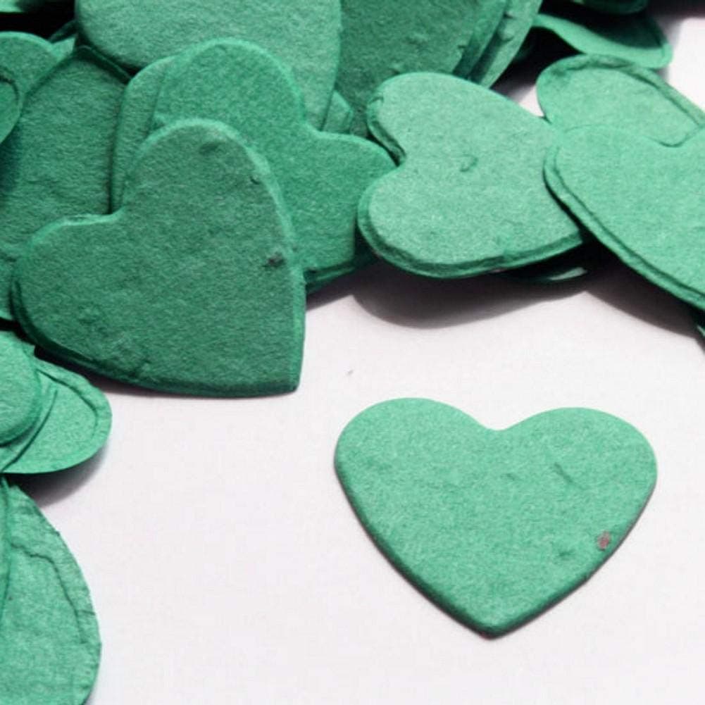Heart Shaped Plantable Seed Confetti in Teal Value Pack (two 350 piece bags = 700 pieces of seed confetti)