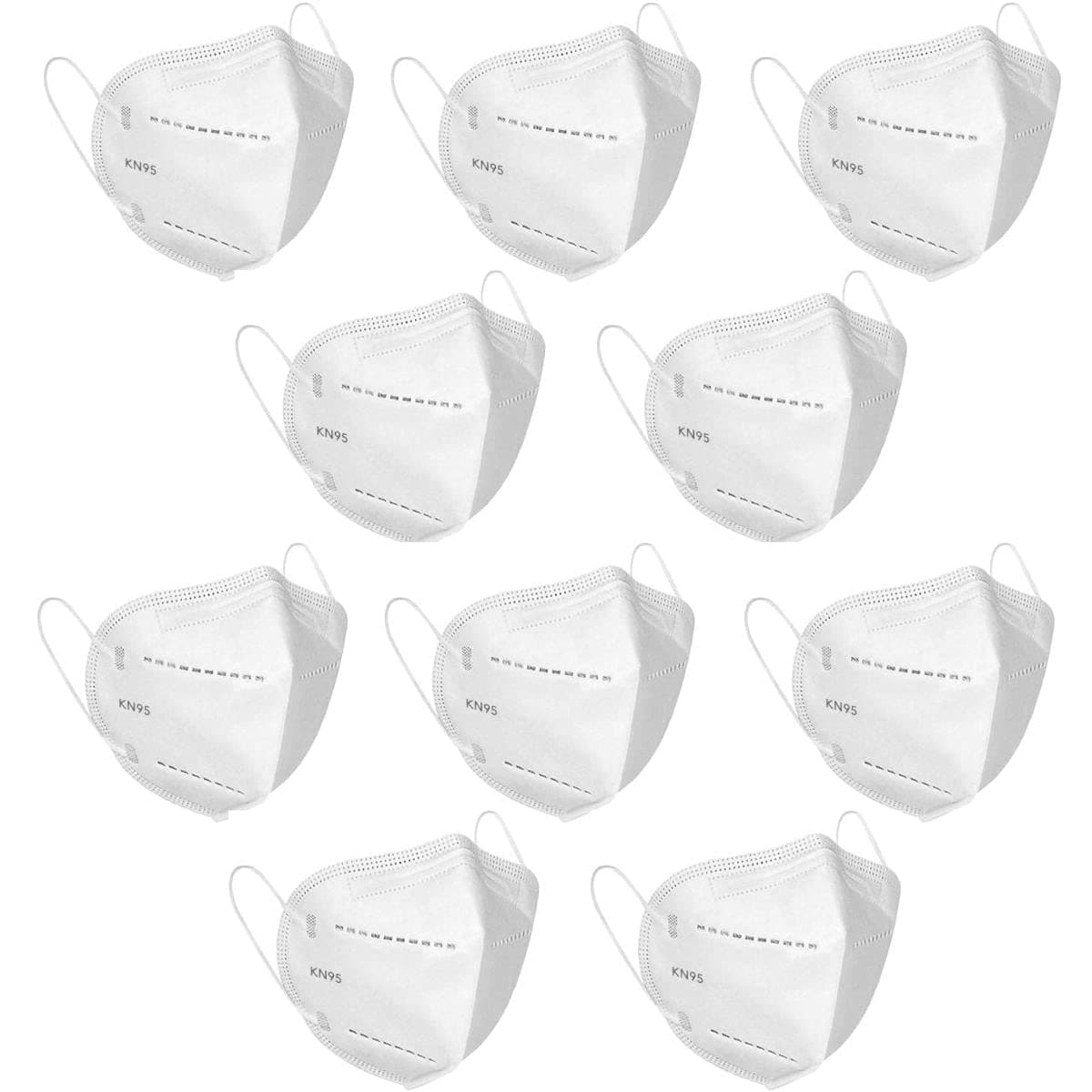 Polypropylene Pack Of 10 N 95 White Colour 5 Layer Mask | Reusable, Washable, Breathable 5 Layer Mask | Free Size Mask, Pack Of 10