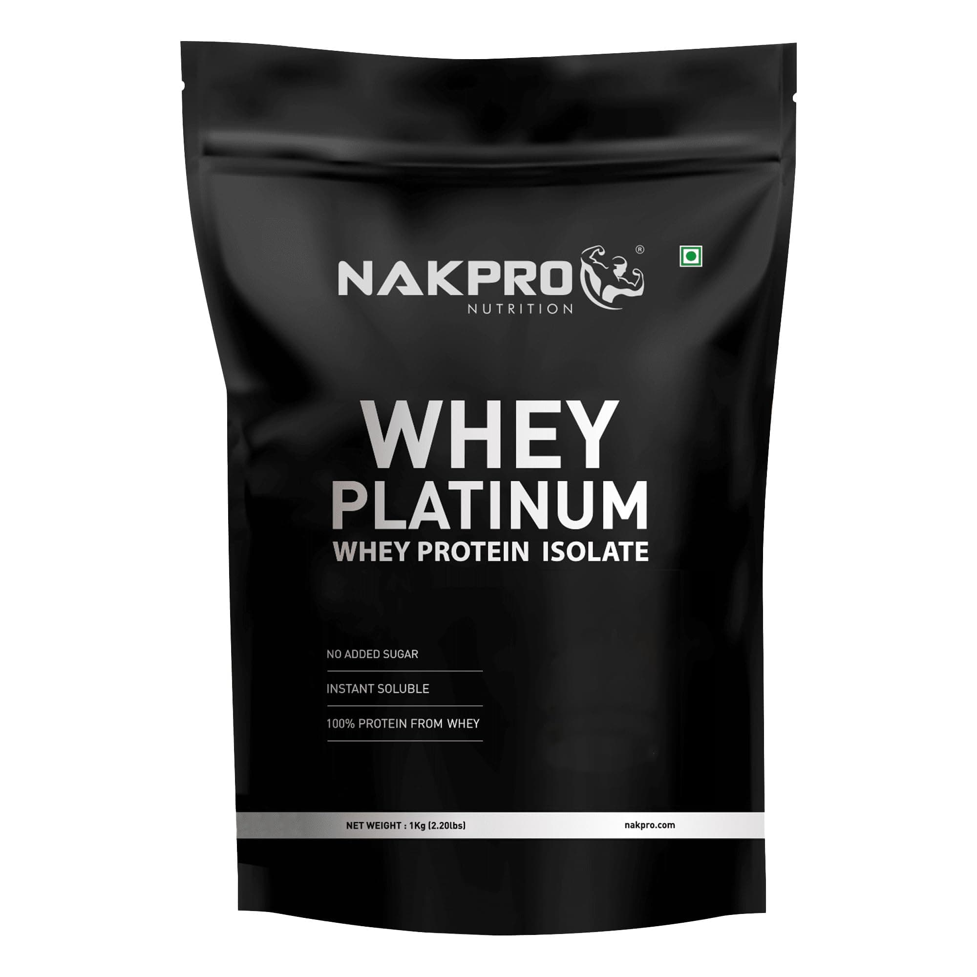 NAKPRO Platinum Whey Protein Isolate 1kg Mango | 28g Protein, 6.4g BCAA | Trustified Certified 100% Authentic Supplement Powder & No Adulteration | Low Carbs, Fast Absorbing Whey Protein Powder