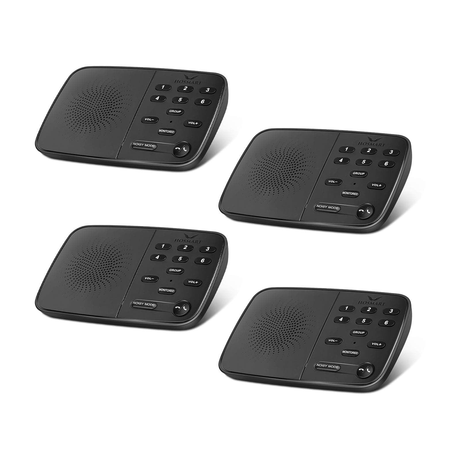 Hosmart UltraSpeak Intercoms Wireless for Home, Full Duplex Wireless Intercom System for Home Use, House Intercom Two Way Real-time Intercom System for Business with 1200 Feet Range (4 Stations)