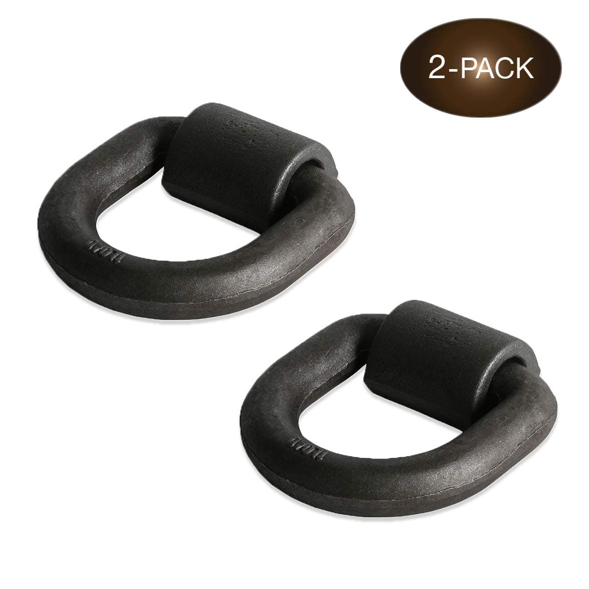 DC Cargo Mall 2 Weld-on D Rings | Heavy Duty Welding Steel D-Ring Tiedown Anchors, 1" Forged Mounting Lashing Rings, for Flatbed Trailers