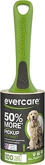 Evercare All Purpose Stick Pet Hair Lint Roller, 100 Sheets, Green