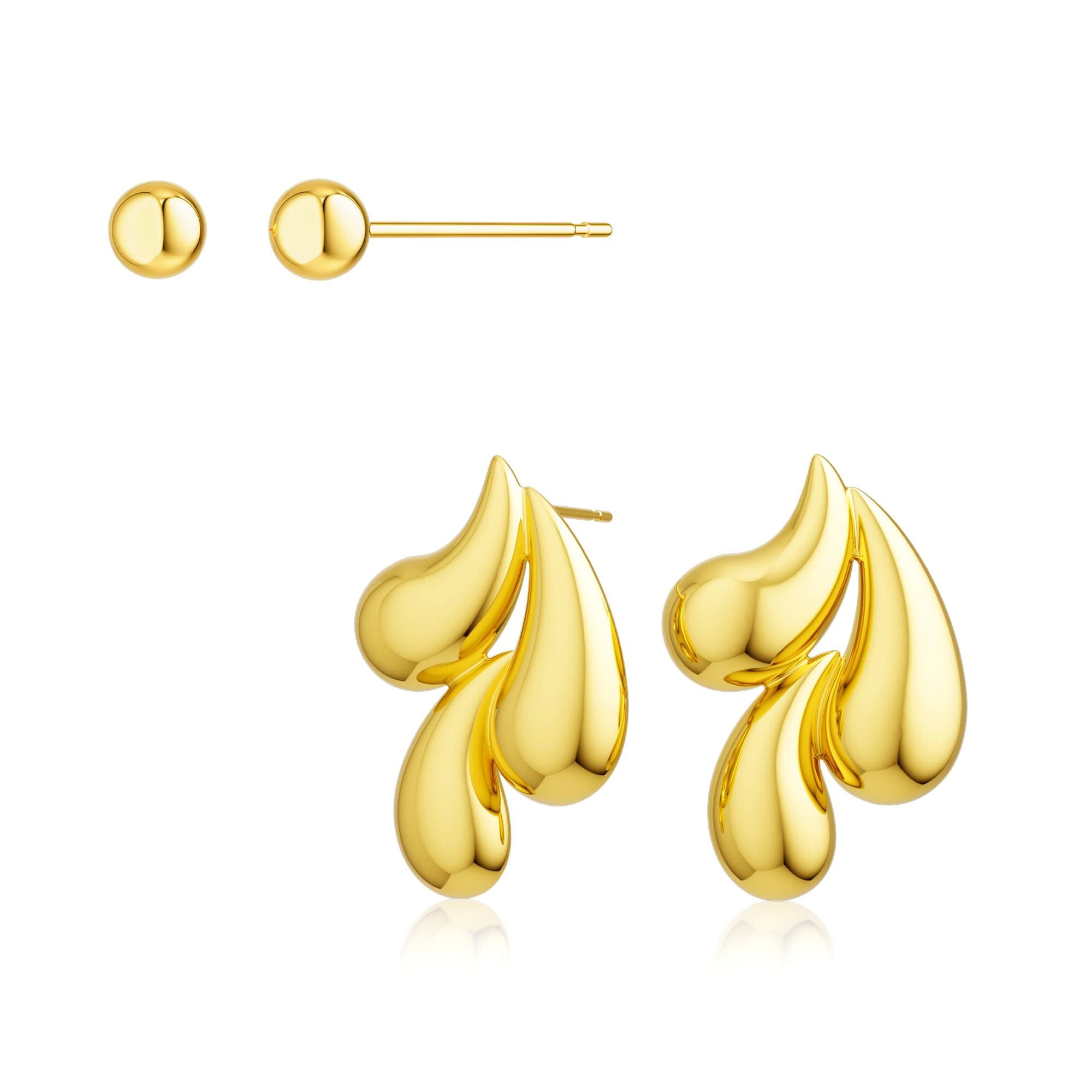 Stud Earrings Sets for Women Non Piercing - Small Thin Pearl Huggie Hoop Earring Hypoallergenic Dainty Ear Cuff Trendy Gifts