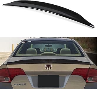High Kick JDM Duck Tail Duckbill Trunk Lid Spoiler Glossy Black Compatible with 2006-2011 Honda Civic 4 Door Sedan