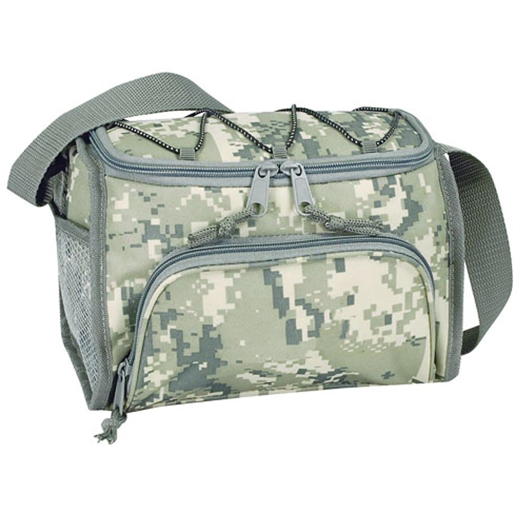 Ttuch Polyester Digital Camouflage 6 Pack Travel School Work Camping Hiking Trip Cooler Lunch Bag