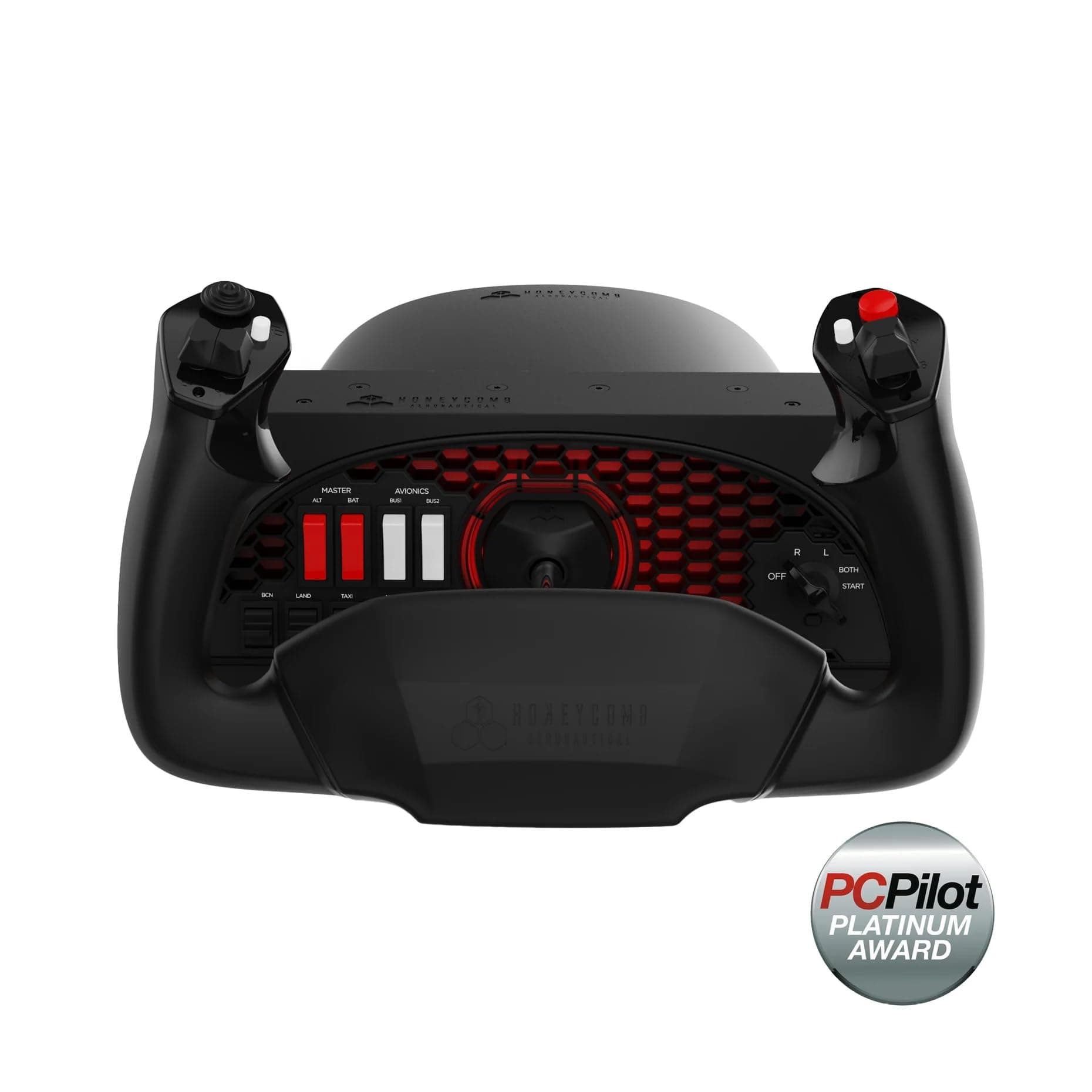 Honeycomb Aeronautical Alpha Flight Controls Yoke & Switch Panel