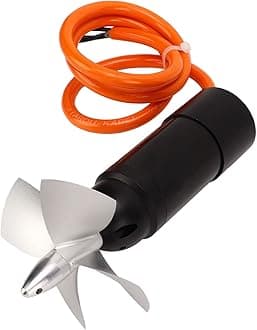 Asixxsix RC Boat Underwater Motor Thruster, 18KG 48V Thrust 4000RPM RC Underwater Thruster Propeller Aluminium CNC Underwater Propeller for ROV RC Boats Bait Boat Submarine Accessories