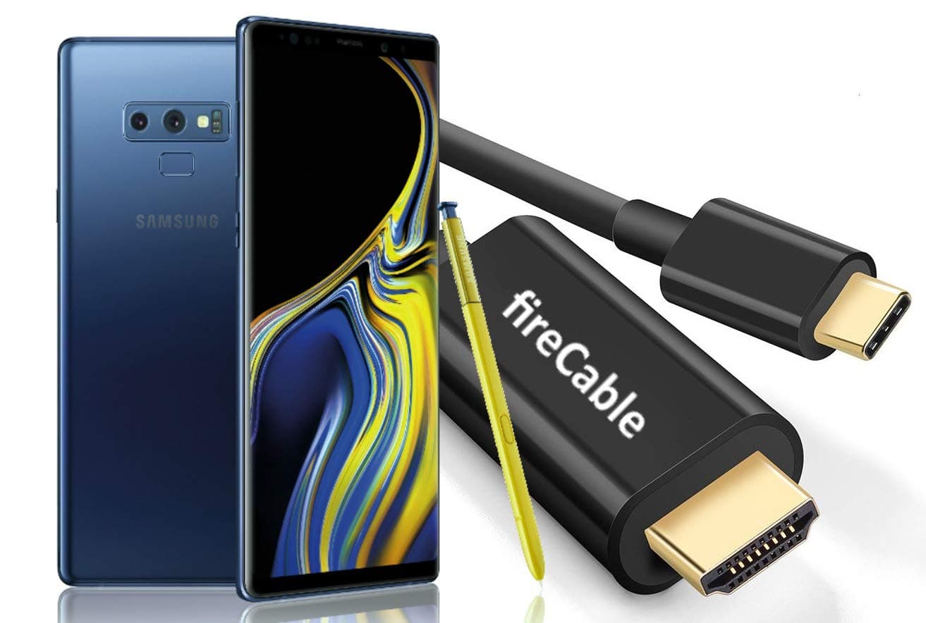fireCableGalaxy Note 9 XL USB C to HDMI Male Cable (Cord Connects Your Note9 to Monitor/TV - Activates Full DeX Mode Desktop Experience)