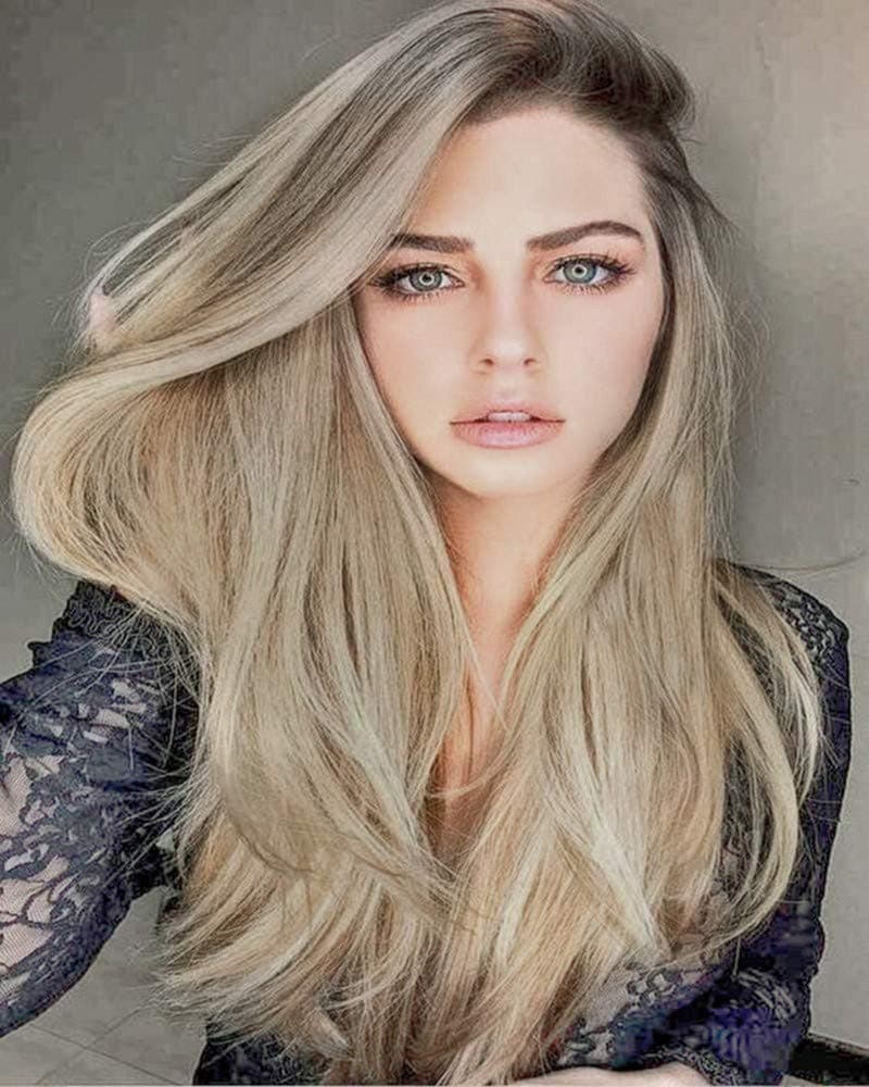 PINKSHOW Honey Blonde Lace Front Wigs (28)