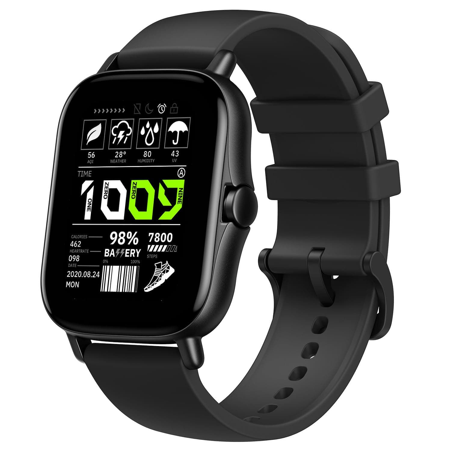 GTS 2 Smart Watch for Men Android iPhone, Bluetooth Phone Call, Built-in Alexa & GPS, Fitness Watch with 90 Sports Modes, Blood Oxygen Heart Rate Sleep Tracker, 5 ATM Water Resistant, Black