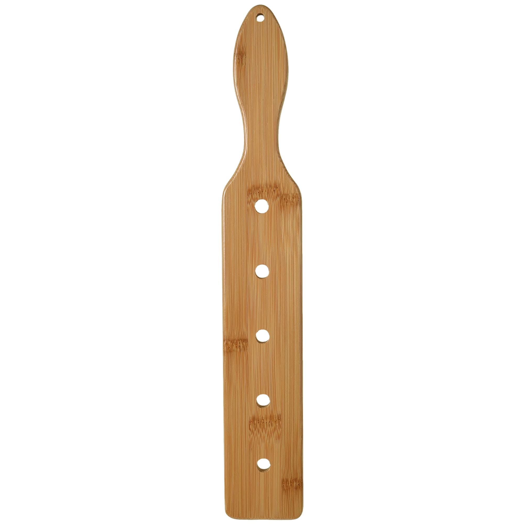 Thick Bamboo Wood Paddle, 14 Inch Solid Durable Smooth Wooden Paddle with Airflow Holes