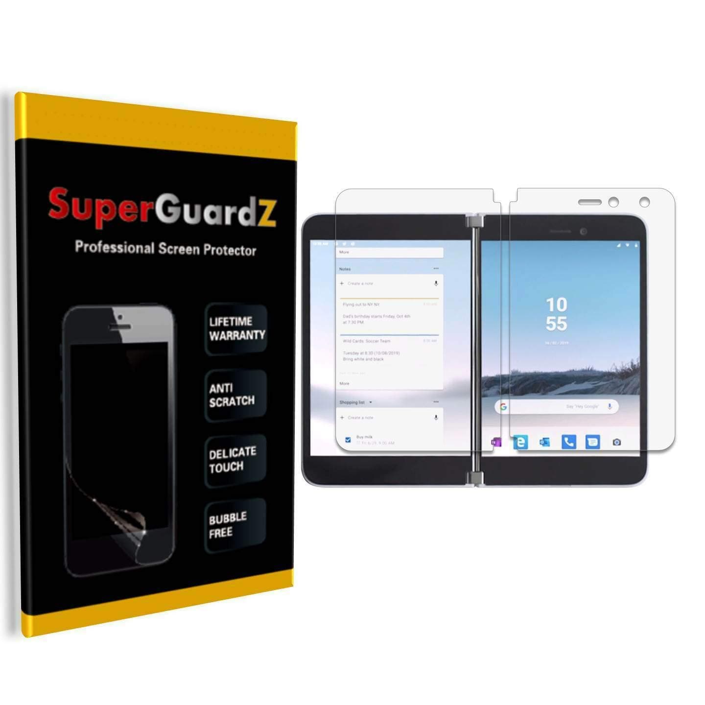 for Microsoft Surface Duo Screen Protector - SuperGuardZ, Anti-Glare, Matte, Anti-Fingerprint, Anti-Bubble [Lifetime Replacement]