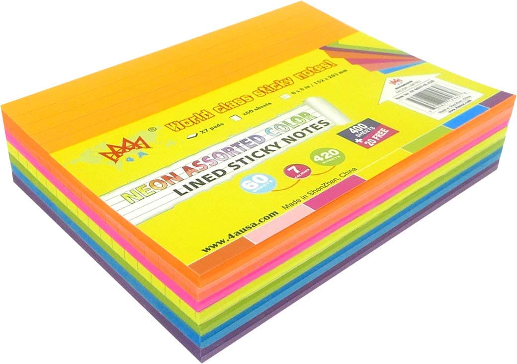 4A ビッグライン付付付箋 カラフル 4ABNLCOLORFUL
