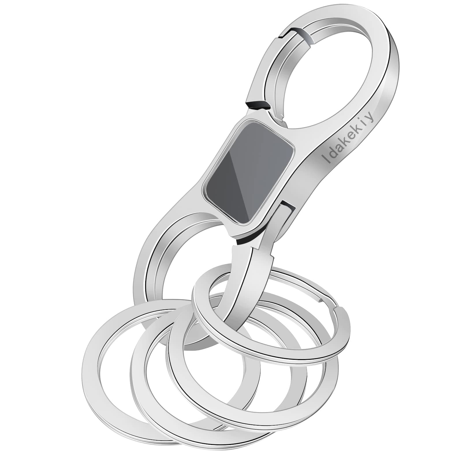 Key Chain Quick Release Spring with 4 Key Rings Heavy Duty Car Keychain Organizer for Men and Women