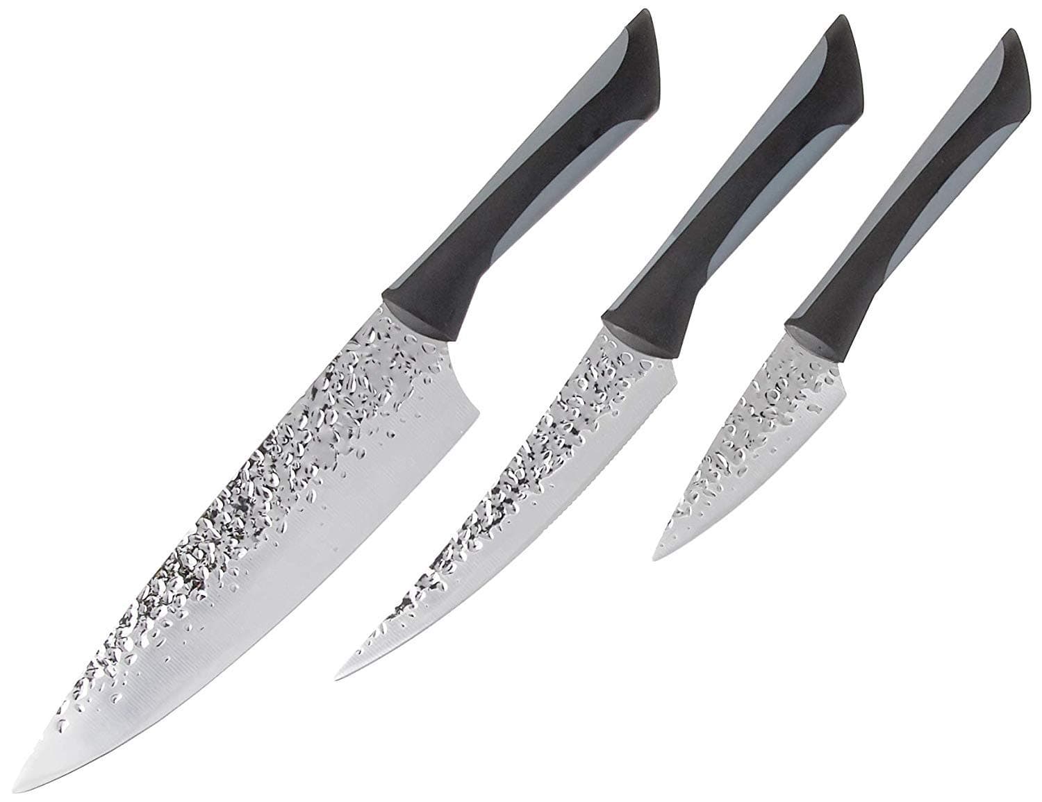 3 Piece Luna Essential Knife Set with Sheath, Silver