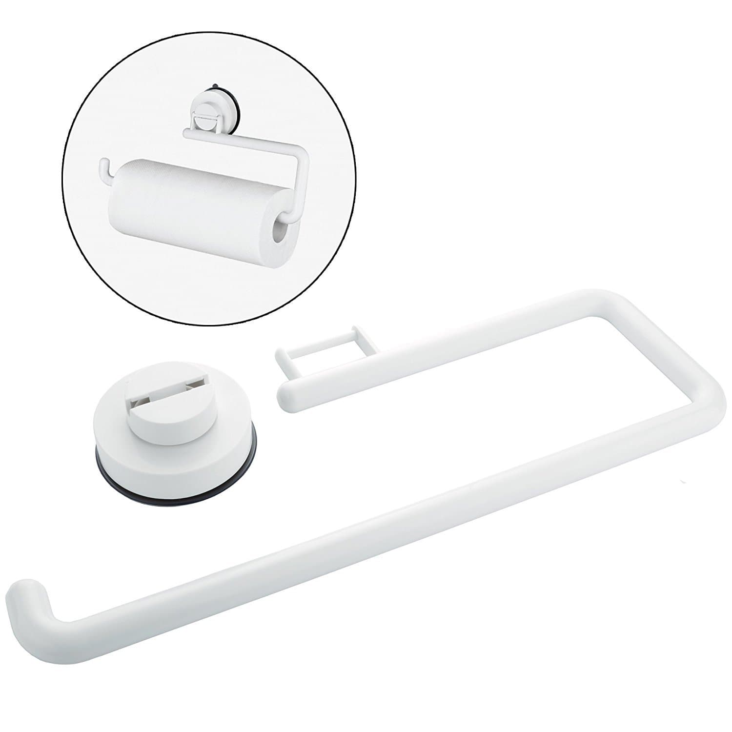 DeHub Suction Hooks,Wall Mounted kitchen Paper Holder Super Suction Cup Kitchen Towel Suction Hanging Toilet Paper Holder Without Nail(For Kitchen Toilet paper frame) (Kitchen paper holder)