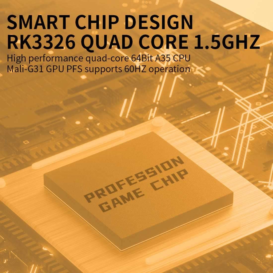 RGB20S Handheld Retro Game Console Pow Kitty Handheld Arcade Game with Built-in 16+64G Card & 15000 Games, 3.5 Inch IPS Screen Game Player (White)