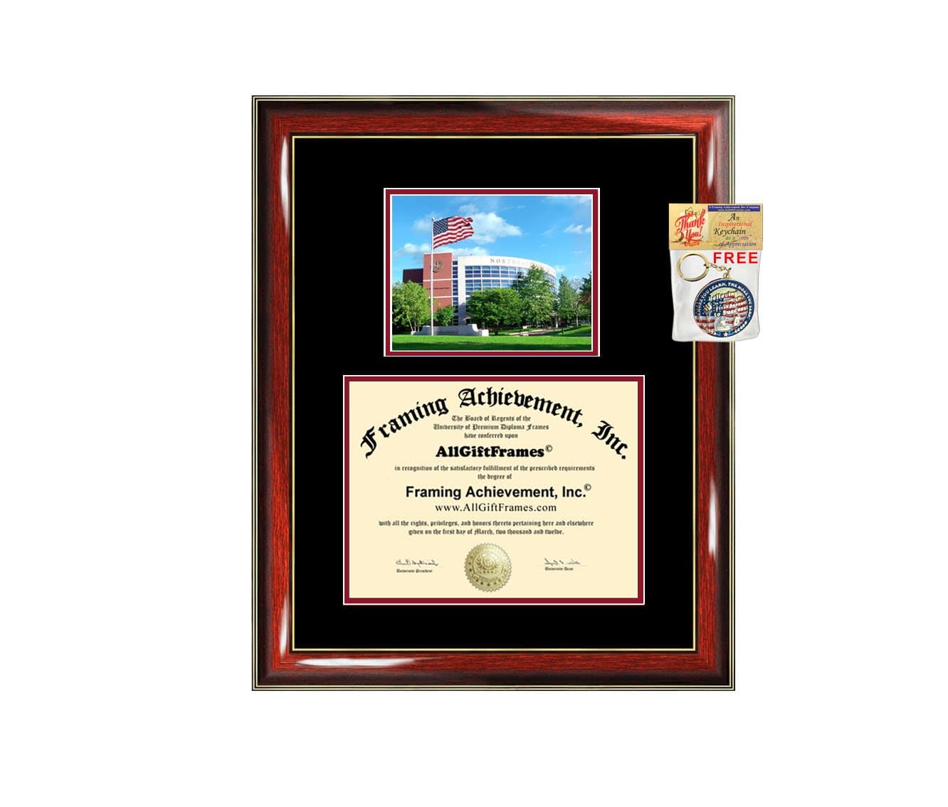 AllGiftFrames Northeastern University Diploma Frame Graduation Degree Frame Certificate Plaque University Framing Graduate Gift